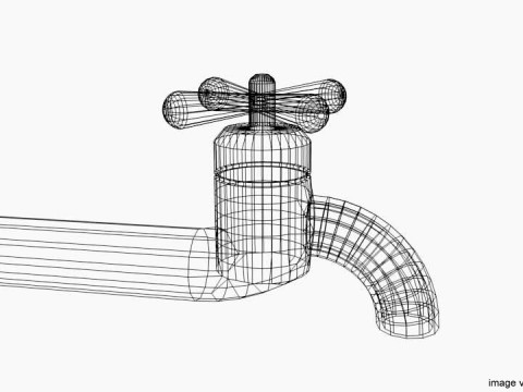 Tap Water Valve - Type 1 3D Model