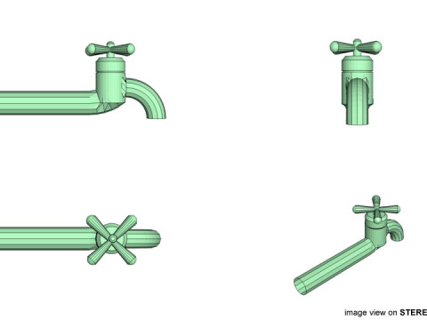 Tap Water Valve - Type 1 3D Model