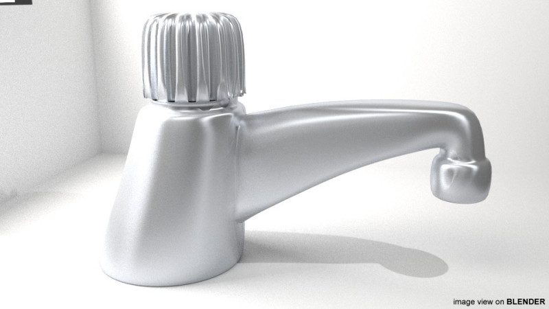 Tap Water Valve - Type 3 3D Model .c4d .max .obj .3ds .fbx .stl .blend 