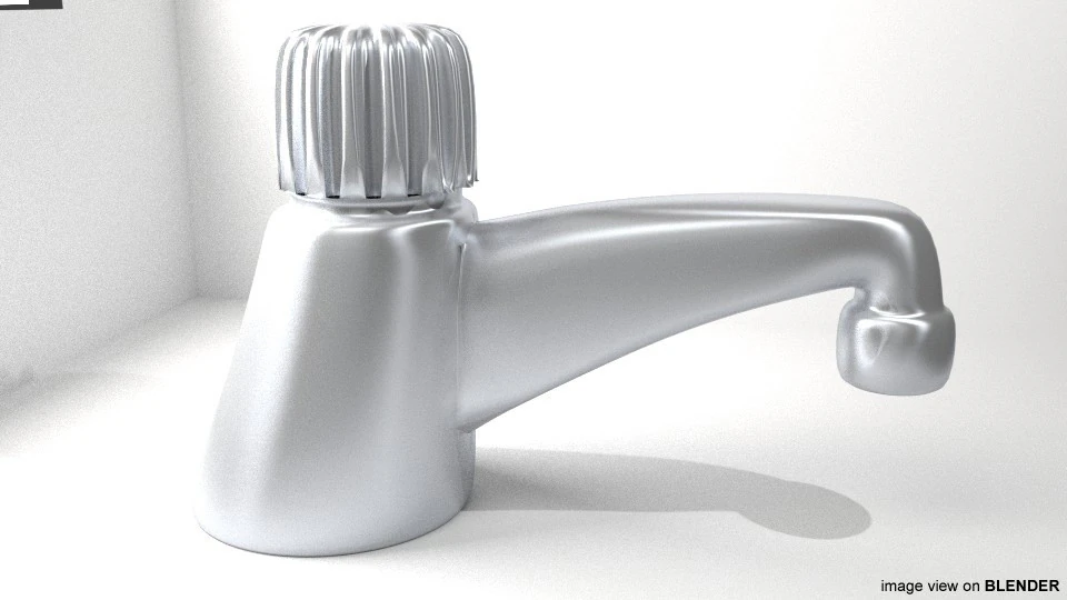 Tap Water Valve - Type 3 3D Model .c4d .max .obj .3ds .fbx .stl .blend 