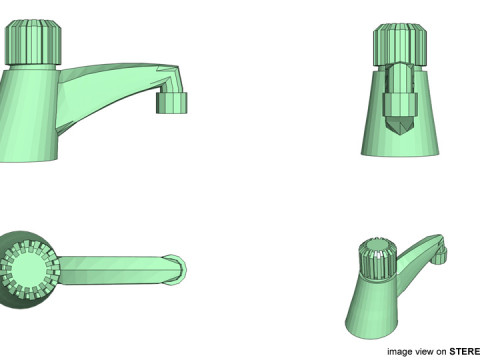 Tap Water Valve - Type 3 3D Model