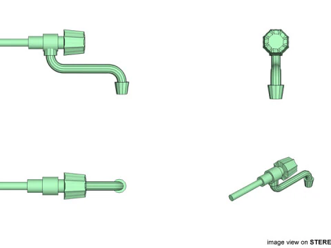 Tap Water Valve - Type 5 3D Model