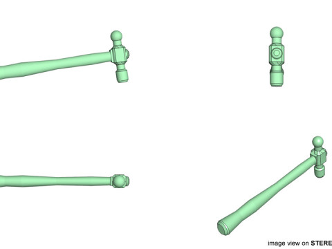 Civil Tool - Ball-peen Hammer Modello 3D