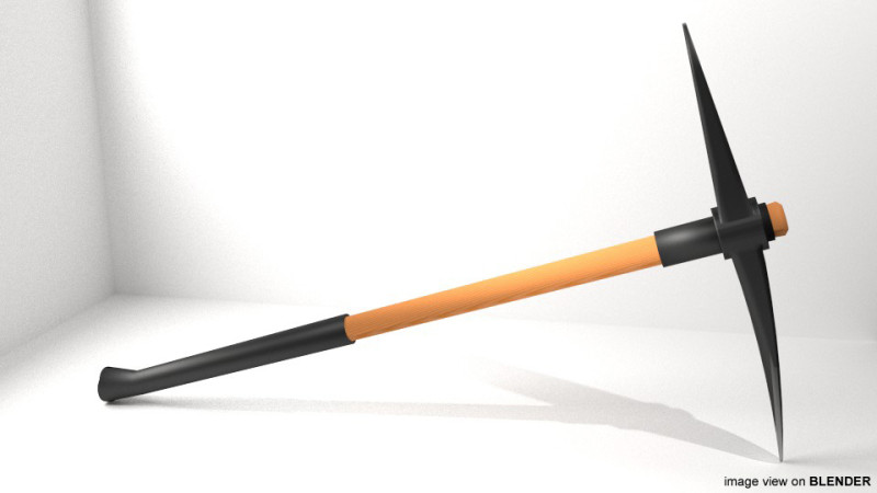 Civil Tool - Pick-axe Modelo 3D .c4d .max .obj .3ds .fbx .stl .blend 