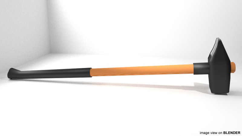 Civil Tool - Tack Hammer Modelo 3D .c4d .max .obj .3ds .fbx .stl .blend 