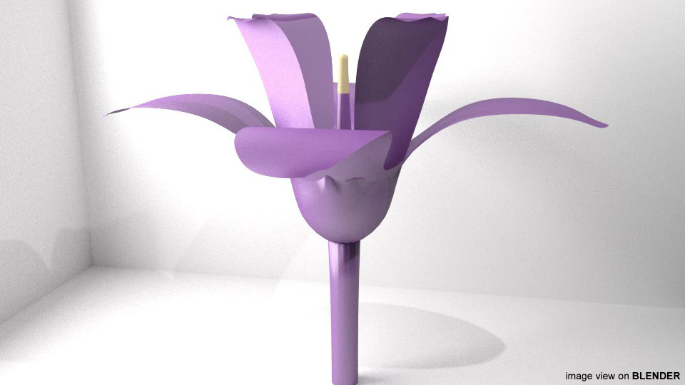 Flower - Orchid 3D Model .c4d .max .obj .3ds .fbx .stl .blend