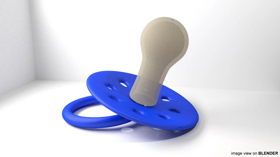 Pacifier 3D Model .c4d .max .obj .3ds .fbx .stl .blend 