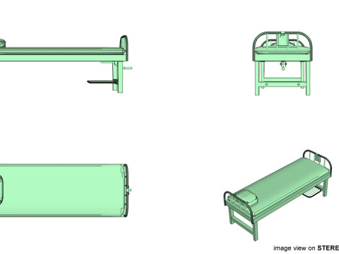 Patient Bed Model 3D