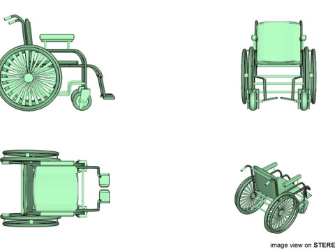 Wheelchair 3D Model