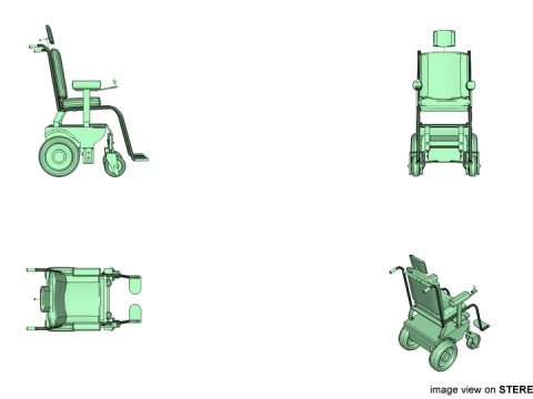 Self-control Wheelchair Modèle 3D