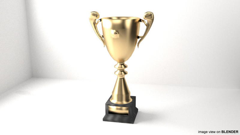 Trophy - Cup 3D Model .c4d .max .obj .3ds .fbx .stl .blend 