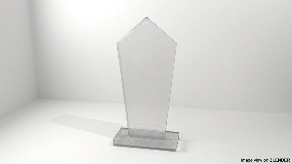 Trophy - Glass 3D Model .c4d .max .obj .3ds .fbx .stl .blend 