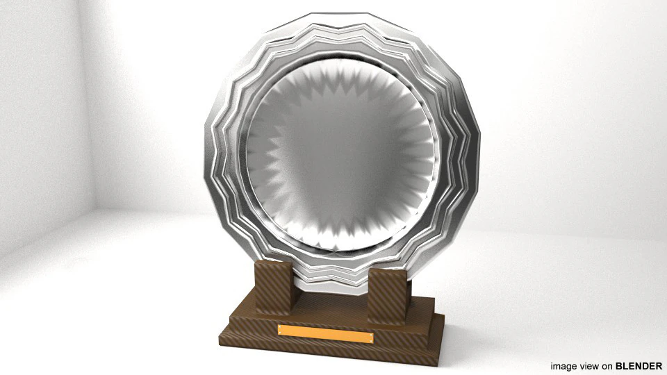 Trophy - Plate 3D Model .c4d .max .obj .3ds .fbx .stl .blend 