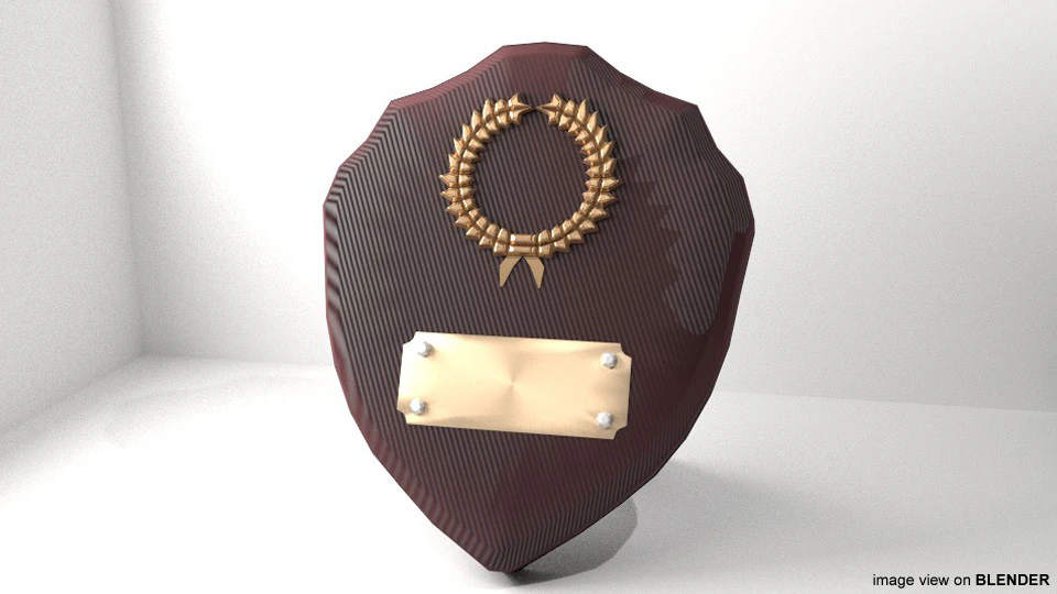 Trophy - Shields 3D Model .c4d .max .obj .3ds .fbx .stl .blend 