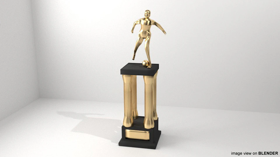 Trophy - Statue 3D Model .c4d .max .obj .3ds .fbx .stl .blend 
