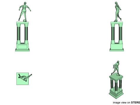 Trophy - Statue 3D Model