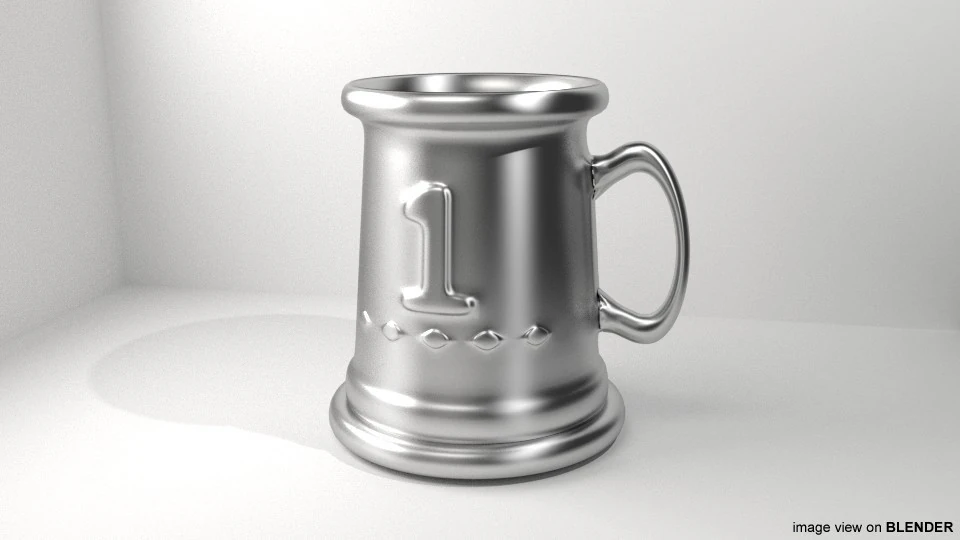 Trophy - Tankard 3D Model .c4d .max .obj .3ds .fbx .stl .blend 