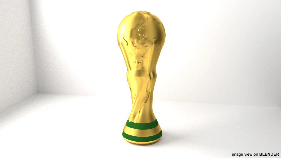 Trophy - World Cup 3D Model .c4d .max .obj .3ds .fbx .stl .blend 