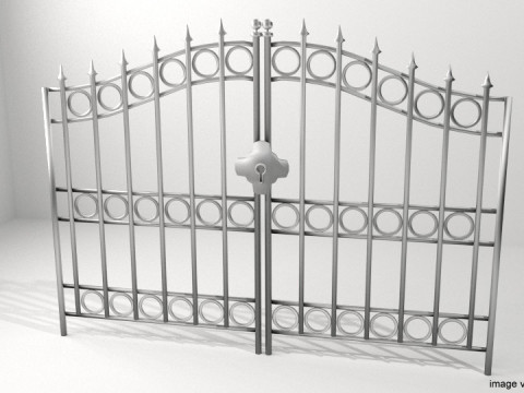 Steel Door Gate - Type 1 3D Model