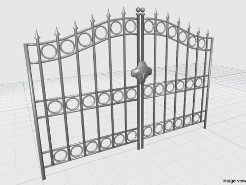 Steel Door Gate - Type 1 Modelo 3D