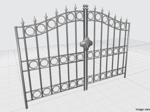 Steel Door Gate - Type 1 3D Model