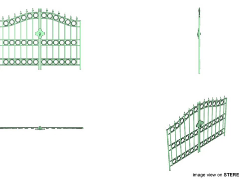 Steel Door Gate - Type 1 3D Model