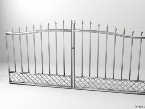 Steel Door Gate - Type 2 3D Model