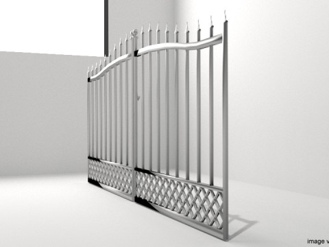 Steel Door Gate - Type 2 3D Model