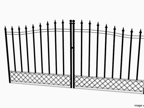 Steel Door Gate - Type 2 3D Model