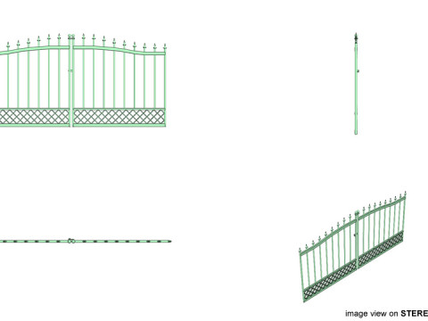 Steel Door Gate - Type 2 3D Model