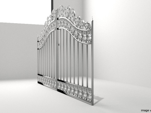 Steel Door Gate - Type 3 3D-Modell