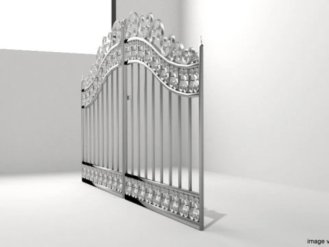 Steel Door Gate - Type 3 3D Model