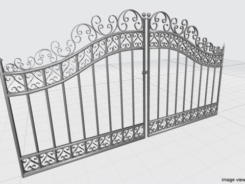 Steel Door Gate - Type 3 3D-Modell