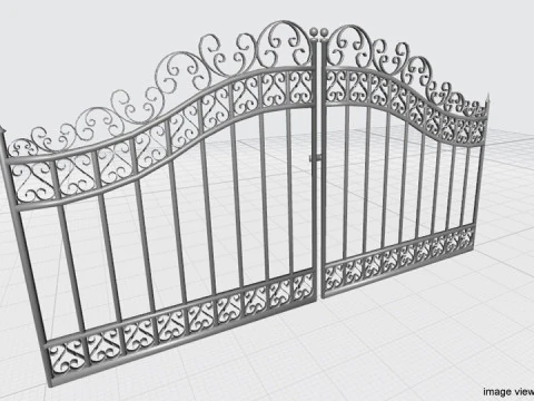 Steel Door Gate - Type 3 3D Model