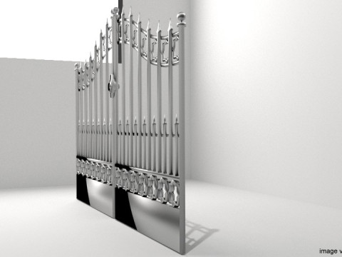 Steel Door Gate - Type 4 Modello 3D