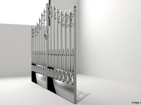 Steel Door Gate - Type 4 3D Model