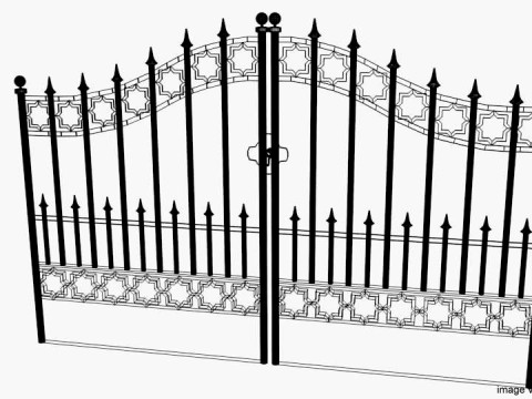 Steel Door Gate - Type 4 Modello 3D
