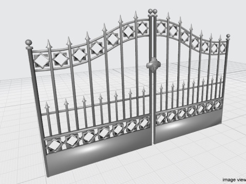 Steel Door Gate - Type 4 Modello 3D