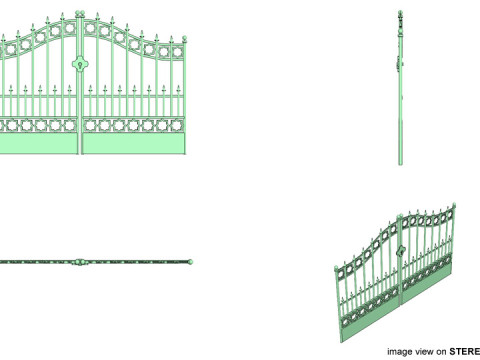 Steel Door Gate - Type 4 Modello 3D