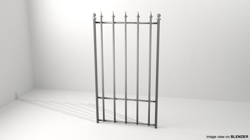 Gate Door - Type 1 3D Model .c4d .max .obj .3ds .fbx .stl .blend 