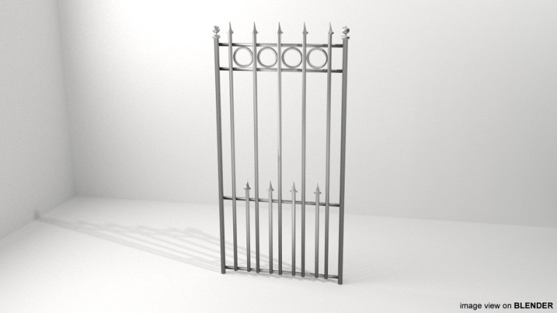 Gate Door - Type 2 3D Model .c4d .max .obj .3ds .fbx .stl .blend 