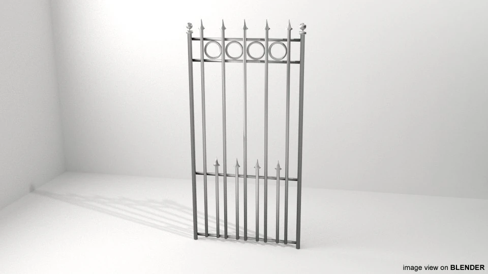 Gate Door - Type 2 3D Model .c4d .max .obj .3ds .fbx .stl .blend 