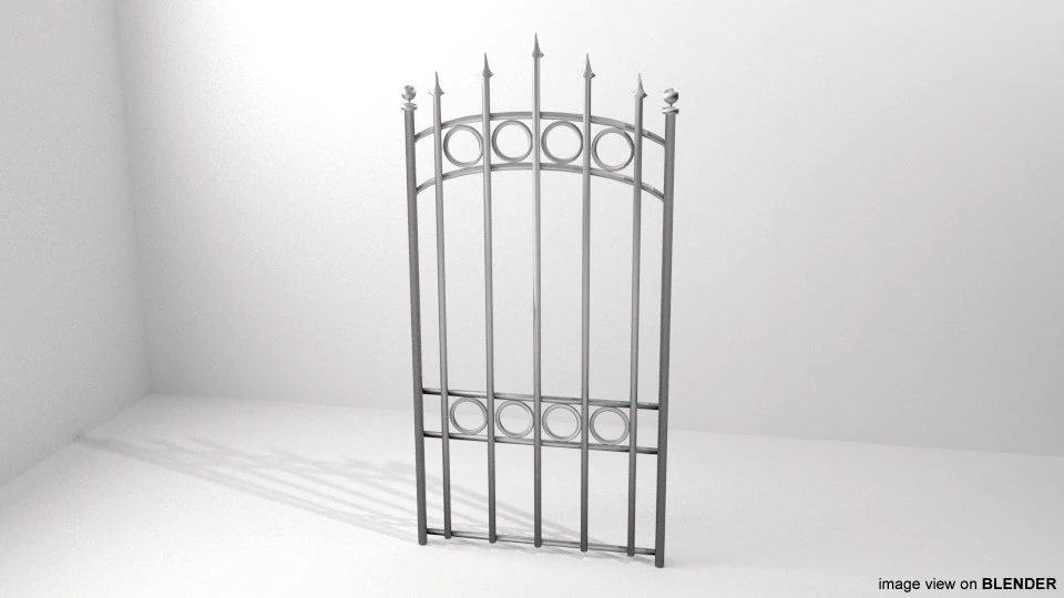 Gate Door - Type 3 3D Model .c4d .max .obj .3ds .fbx .stl .blend