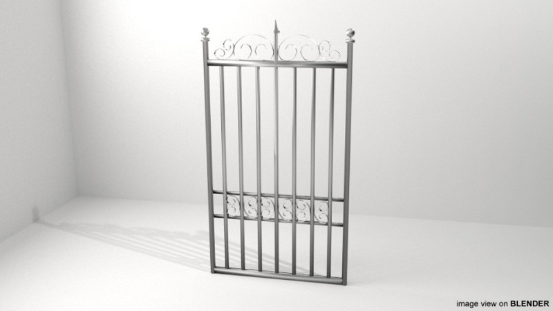 Gate Door - Type 4 Model 3D .c4d .max .obj .3ds .fbx .stl .blend 