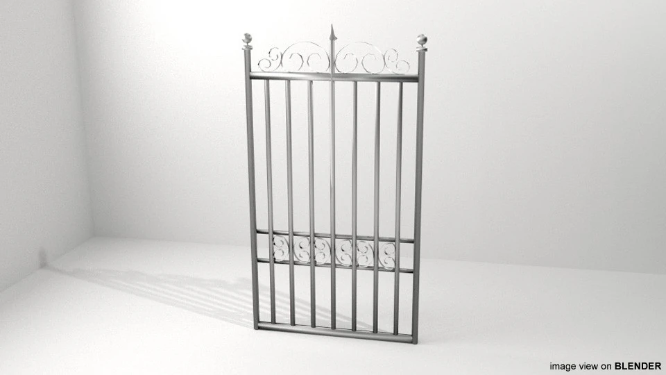 Gate Door - Type 4 3D Model .c4d .max .obj .3ds .fbx .stl .blend