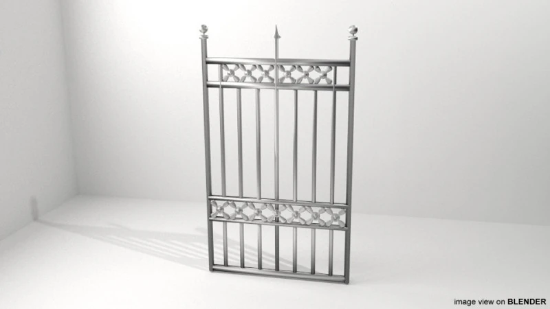 Gate Door - Type 5 3D Model .c4d .max .obj .3ds .fbx .stl .blend 