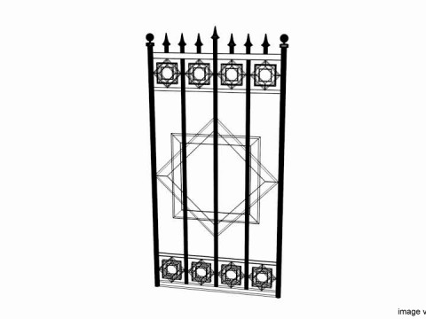 Gate Door - Type 6 3D Model