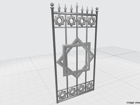 Porte de portail - Type 6 Modèle 3D