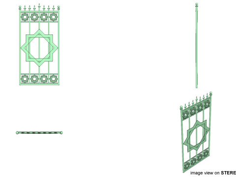 Gate Door - Type 6 3D Model