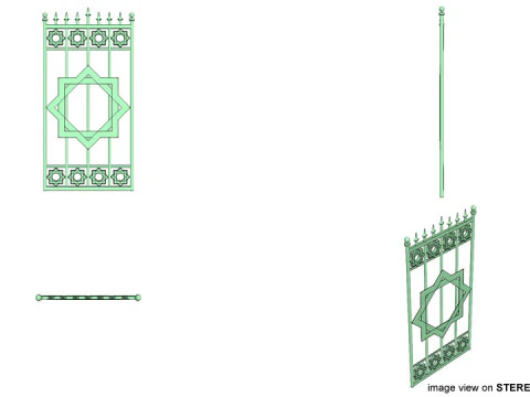 Porte de portail - Type 6 Modèle 3D